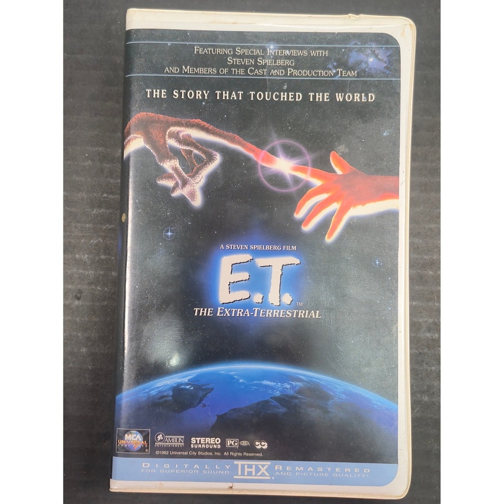 ET The Extra-Terrestrial VHS 1996 MCA Universal THX Remastered Clamshell Case